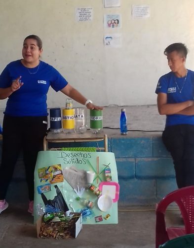 Cristina at a workshop on solid waste management in her community. Photo: Plan International, March 2020.