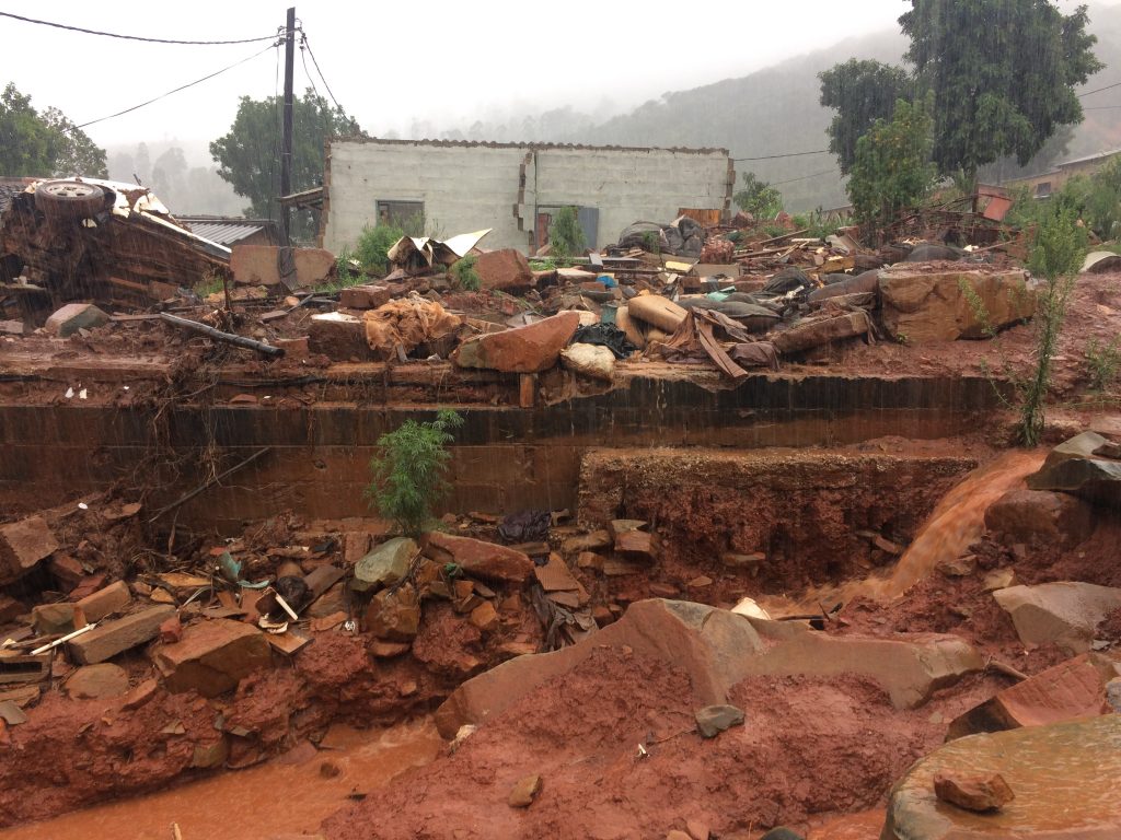 Damage from Cyclone Idai in Chimanimani. Photo by ISET-International.