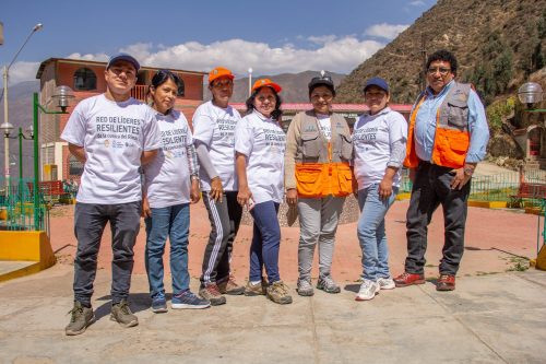 Resilient Leaders Network in Rimac watershed, Peru. A local volunteer group developed in response to FRMC results. Photo by Practical Action Peru. 